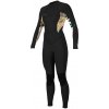 Neoprén O'Neill Wms Bahia 3/2 Back Zip Full black/mikah floral/black 10 24/25 - Odosielame do 24 hodín