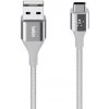 Belkin F2CU059bt04-SLV Premium Kevlar USB-C to USB-A,1,2m, stříbrný