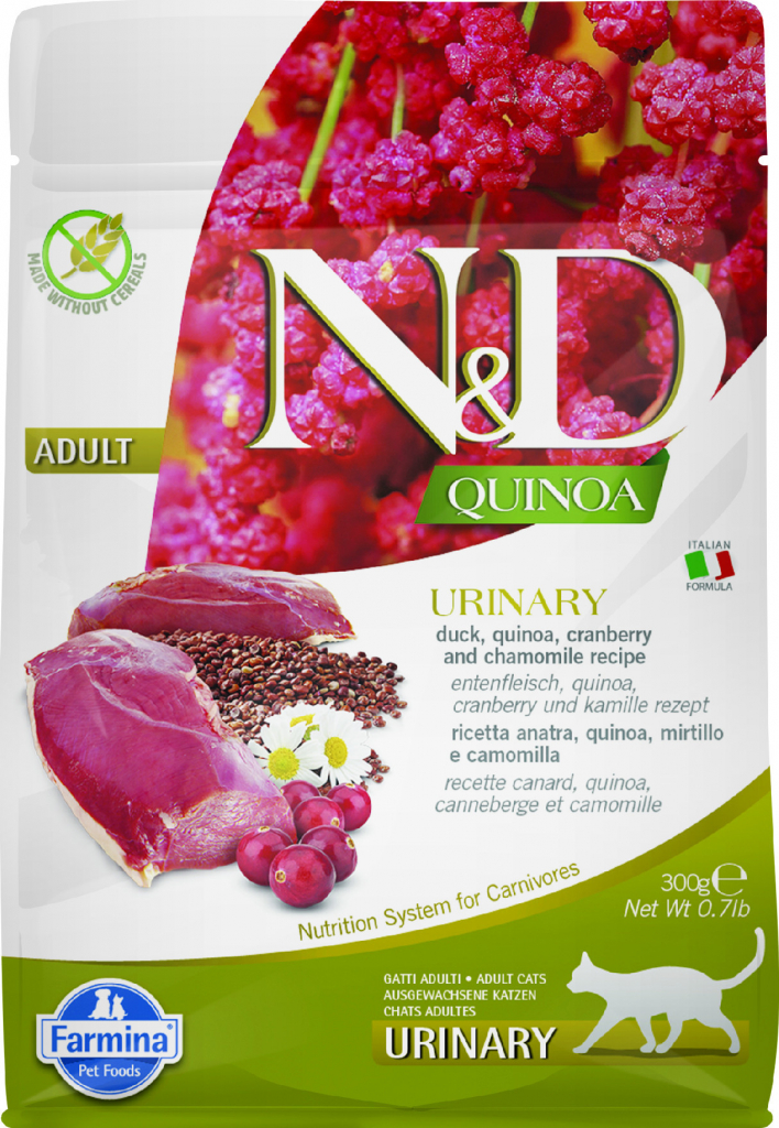 N&D GF Quinoa CAT Urinary Duck & Cranberry 300 g