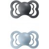 Bibs cumlíky kaučuk 2 ks Supreme 0-6 mesiacov Iron-baby-blue