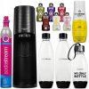 SATURÁTOR NA VODU SODASTREAM TERRA ČIERNY 3 FĽAŠE + TONIKOVÝ SIRUP SADA