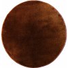 ROUTNER Kúpeľňová predložka UNI COLOR Tmavohnedá 10112 - Tmavohnedá / Kruh Ø 90 cm 10112