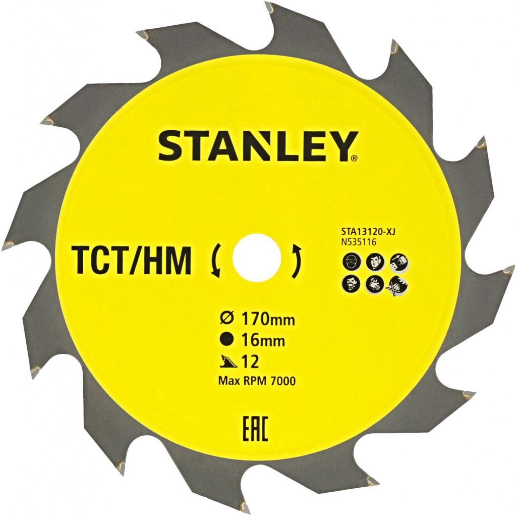 Stanley STA13120 pílový kotúč TK 170x16,0mm 12z