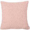 Štvorcový vankúš pudrovo ružový bouclé
