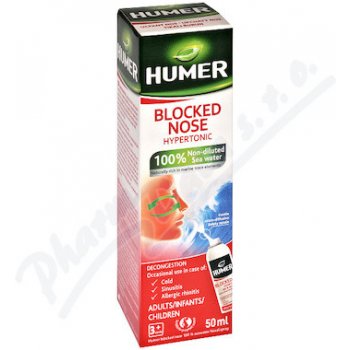 Humer Ucpaný nos 100% mořská voda hypertonic 50 ml