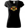 Nemecká orlica a vlajka - Dámske tričko Pure - XL ( Čierna )
