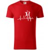 EKG volejbalistky - Tričko z organickej bavlny - 3XL ( Červená )