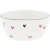 Bastion Collections Keramická miska White / Pink Print Srdiečka