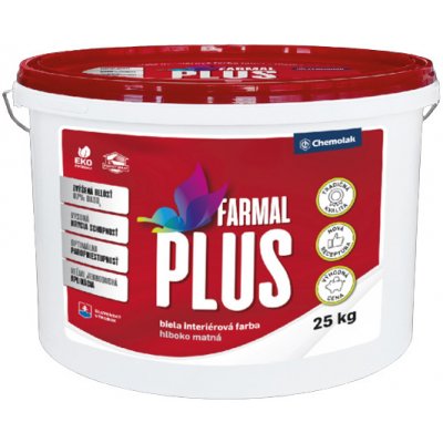 Chemolak FARMAL PLUS - Ekologická interiérová farba na steny 25 kg 1003 - biela