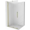 MEXEN/S - Velar Sprchová zástena posuvná Walk-in 80 x 200, dekor 8 mm, zlato 871-080-000-33-50