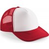 Beechfield B 645 Vintage Trucker 5 panelová COT530645y3099-classic red Červená/bílá