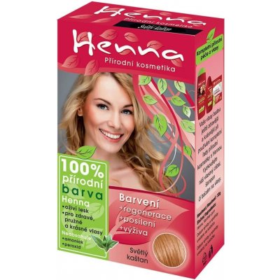 Henna farba na vlasy svetlý gaštan