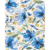 ZUTY Maľovanie podľa čísel - MODRÉ KVETY MEDZI LISTAMI (ALEXANDRIA GILBERT) Rámovanie: bez rámu a bez vypnutia plátna, Rozmer: 80x100 cm