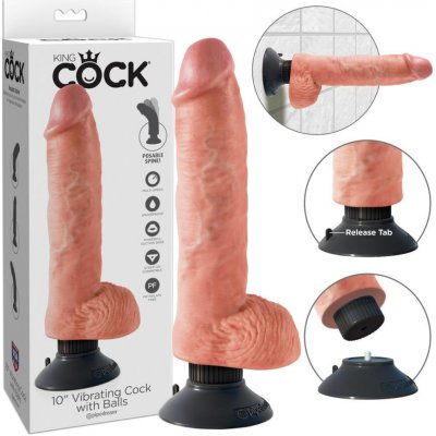 Pipedream King Cock 10" Vibrating Cock with Balls