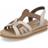 Dámske sandále RIEKER 62918-62 béžová S5 41