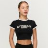 GymBeam Dámske tričko Varsity Black L