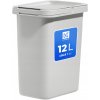 Kadax ODPADKOVÝ KÔŠ 12 L ČIERNY S DRŽIAKOM NA TRIEDENIE