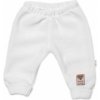 Baby Nellys Pletené dojčenské nohavice Hand Made biele