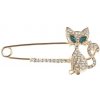 Gaira® Brošňa Spínací špendlík Mačička 340017, Farba zlatá
