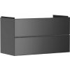 Hansgrohe Xevolos E Umývadlová skrinka 98x58x48 cm, 2 zásuvky, matná sivá/metalická sivá 54183770-HG