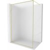 Mexen Kioto-XF Walk-in sprchová stena s rámom 150 x 202 cm, mráz 10 mm, zlatá kartáčovaná - 800-150-104-55-30-X