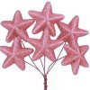 Hviezdičky ružové glitrové zväzok 6 ks