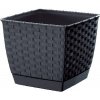 Prosperplast Kvetináč RATOLLA SQUARE 19 × 19 × 15,9 cm ANTR (S433) s miskou 344734