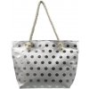 Plážová taška Fashion Only Dot - strieborná strieborná