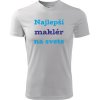 Tričko najlepší maklér na svete darček pre makléra biele
