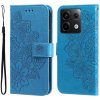Peňaženkové kožené puzdro 7-petals na Xiaomi Redmi Note 13 Pro - Modrá