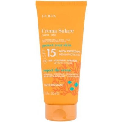 Pupa Sunscreen Cream SPF15 vodoodolný opaľovací krém na telo aj tvár 200 ml