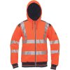 CERVA KNOXFIELD HVPS / HI-VIS celoprepínací mikina s kapucňou - oranžová XXXL