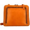 Dámska kožená crossbody kabelka oranžová - Katana Elenka žltá