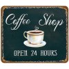 Ceduľa Coffe Shop 30x30 cm Plechová tabuľa
