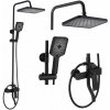 Rea Hass, sprchová zostava s vaňovou batériou, čierna matná, REA-B9968