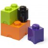 LEGO úložné boxy Multi-Pack 4ks - fialová, čierna, oranžová, zelená (LEGO40150800)