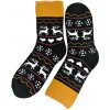 Vianočné spandex termo ponožky WinterJoy s motívom sobov