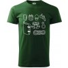 Climbing Wall Gear - Klasické pánske tričko vyššej gramáže - 4XL ( Fľaškovozelená )