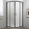 POLYSAN EASY BLACK 90 x 90cm sprchový kút štvrťkruhový, profil čierna mat, sklo číre, EL2615B