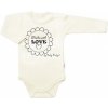 Body dlhý rukáv Baby Nellys Made with love ecru