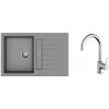 K-StrongSinks S3 Set drez Vardar 780x500mm granit sivá + Batéria Rhona chrom