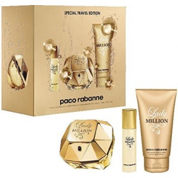 Paco Rabanne Lady Million EDP 80 ml + telové mlieko 100 ml + EDP 15 ml darčeková sada