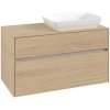 VILLEROY & BOCH Collaro závesná skrinka pod umývadlo na dosku (umývadlo vpravo), 2 zásuvky, 1000 x 500 x 548 mm, Nordic Oak, C11100VJ