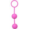 Venušine guličky Easytoys Horizontal Ribbed Geisha Balls - Pink