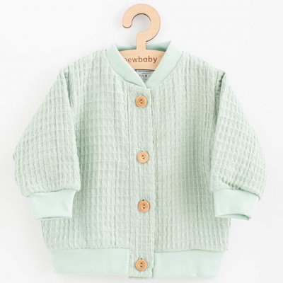 Dojčenský mušelínový kabátik New Baby Comfort clothes šalviová - 68 (4-6m)