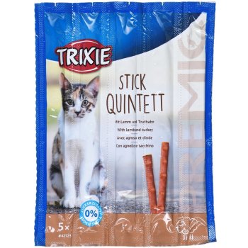 Trixie Premio Stick Quintett tyčinky jehněčí krůta 5 x 5 g od 1,1 € -  Heureka.sk