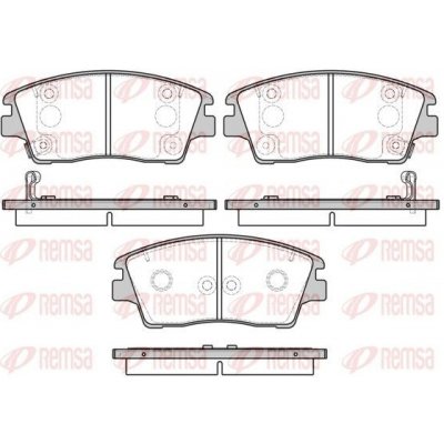 Sada brzdových platničiek kotúčovej brzdy REMSA 1676.02