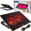 Chladiaca podložka na notebook s 2 ventilátormi červená