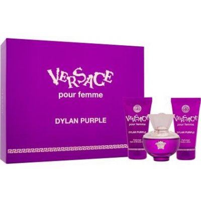 Versace Pour Femme Dylan Purple darčekový set parfumovaná voda 50 ml + sprchovací gél 50 ml + telové mlieko 50 ml pre ženy