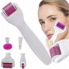 Verk 24590 Derma valček 6 v 1, 0,5 / 1,0 / 1,5 mm biely fialový (Multifunkčný valček pre domácu starostlivosť o pleť)